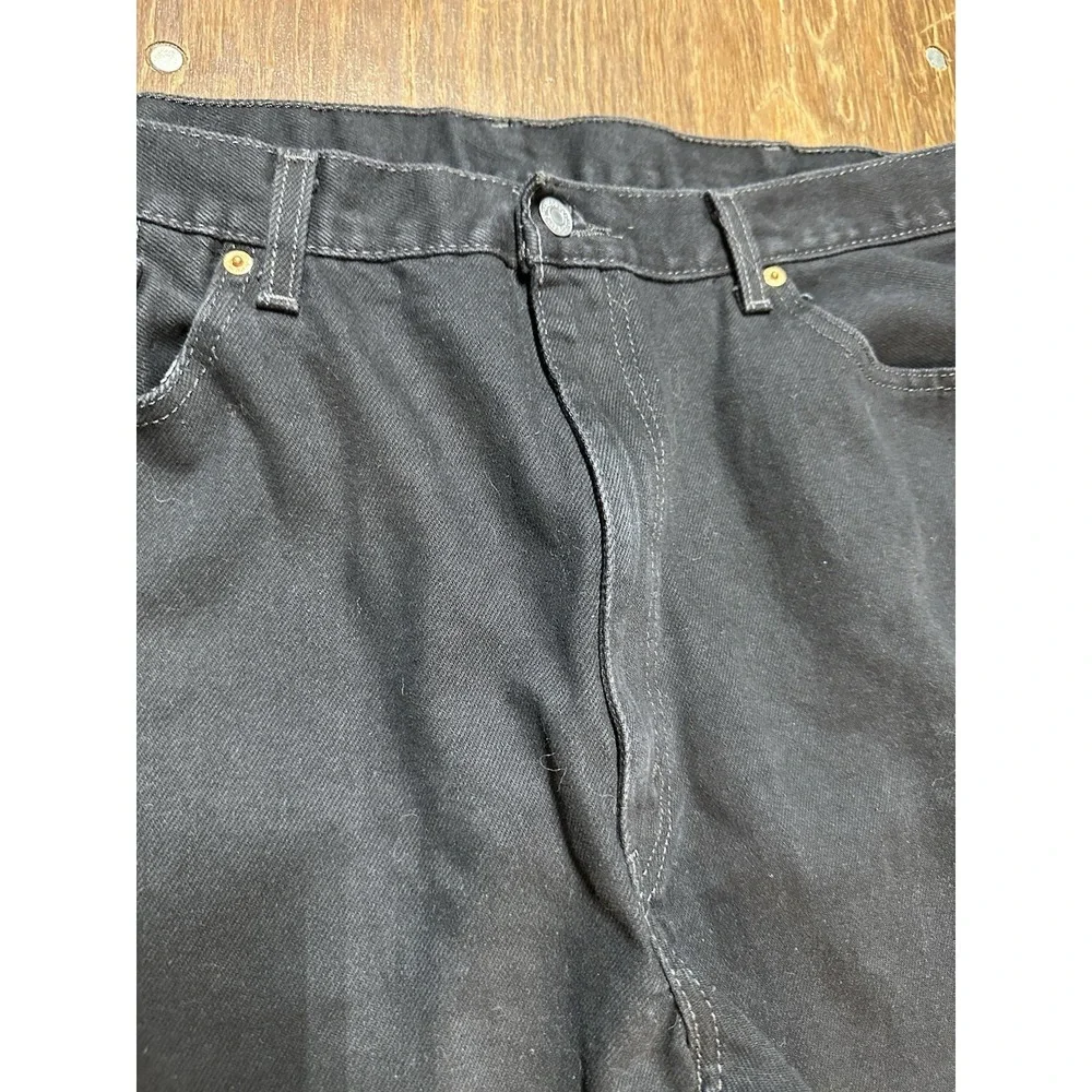 Levi's 550 44x29 (42.5x27.5) Relaxed Black 100% Cotton‎ Denim Jeans Straight Leg